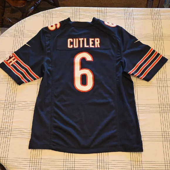 Nike Men's Dark Blue and Orange Jersey - Picture 5 of 5